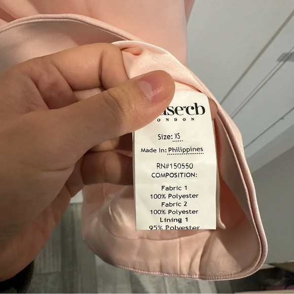 House of CB Camila Blush Pink Midi Off the Shoulder Corset Dress - Picture 10 of 13